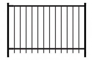 SECTION CASTEL ORNEMENTALE EN ACIER RAIL 1''